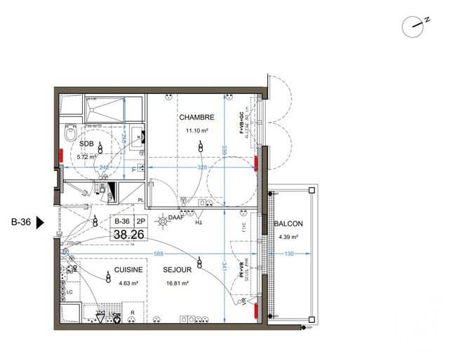 Appartement F2 à vendre - 2 pièces - 38.26 m2 - CORMEILLES EN PARISIS - 95 - ILE-DE-FRANCE - Century 21 Agence Du Parisis