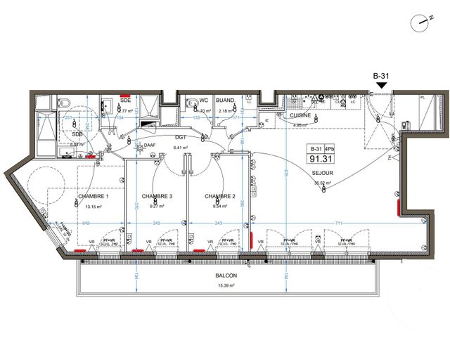 Appartement F4 à vendre - 4 pièces - 91.43 m2 - CORMEILLES EN PARISIS - 95 - ILE-DE-FRANCE - Century 21 Agence Du Parisis